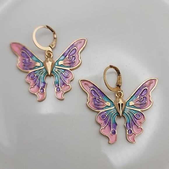 Pastel Butterfly Earrings - Picture 8 of 8